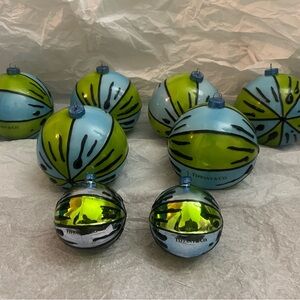Tiffany & Co. Blue and Green Ornament Set
